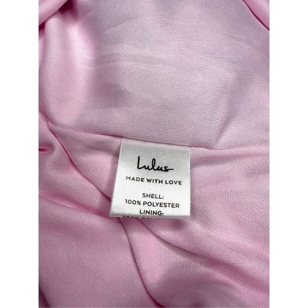 Lulus Women’s Large Maxi Dress Romantic Light Pink Floral Print Halter Neck NEW - Picture 11 of 11